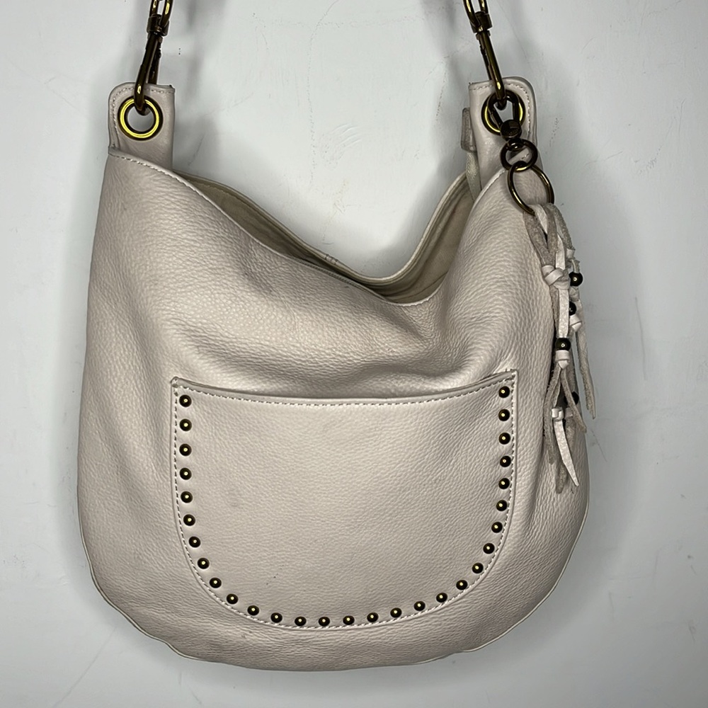 The Sak Antique White Cream Leather Bag Happy & Free